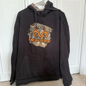 Realtree Black Hoodie with Camouflage Accents